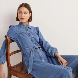 Boden denim button-up dress, us 8